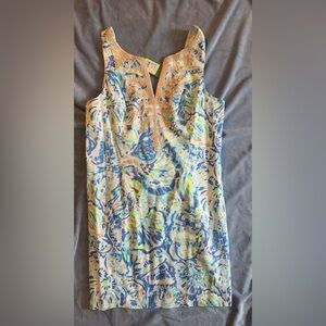 NWT Lilly Pulitzer Gabby Shift Salty Seas Dress Size 16